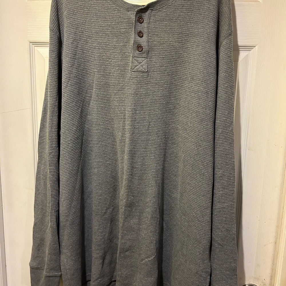 Men's Gray Henley Shirt